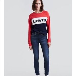 High rise skinny jeans